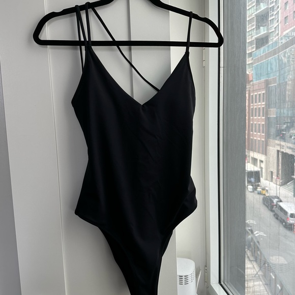 NWT Strappy Black One Piece Swimsuit - Picture 2 of 7